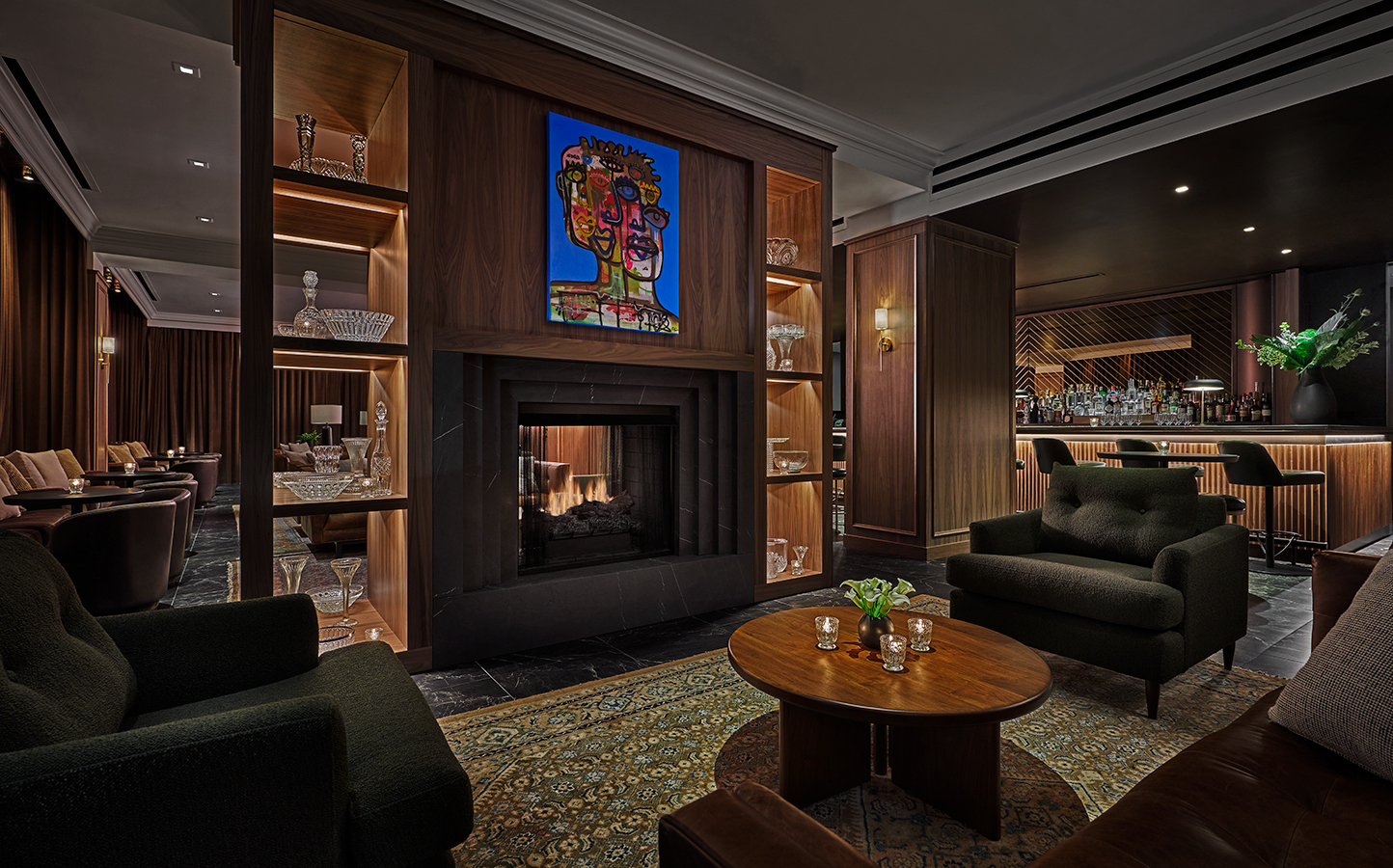 Bar Pendry Fireplace