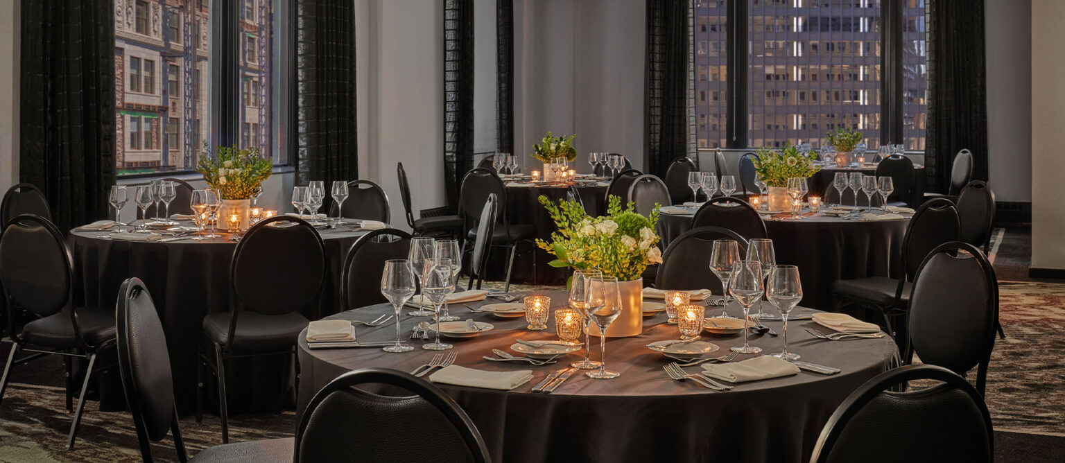 The ballroom at Pendry Chicago.