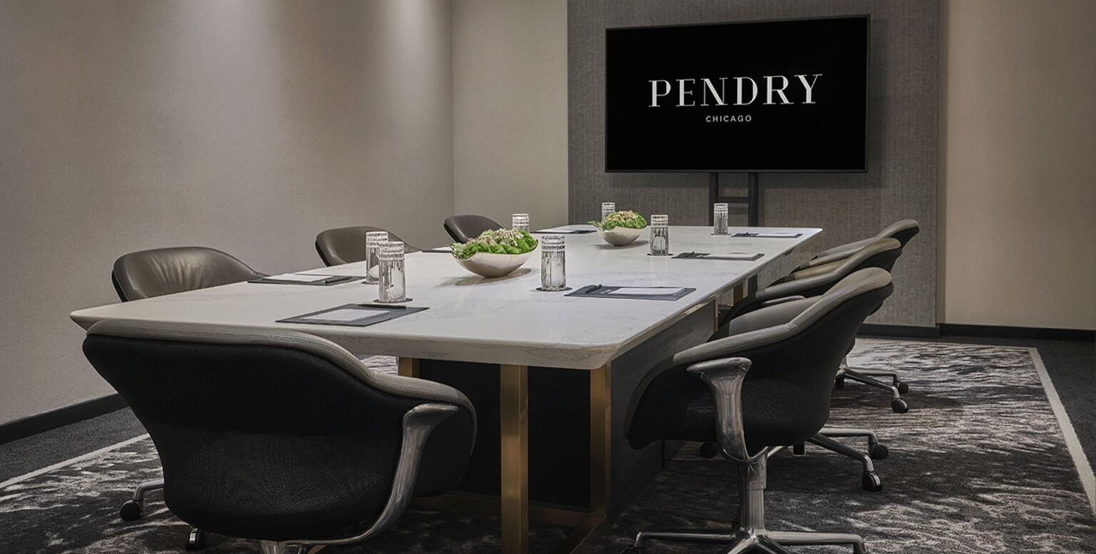 A meeting space in Pendry Chicago