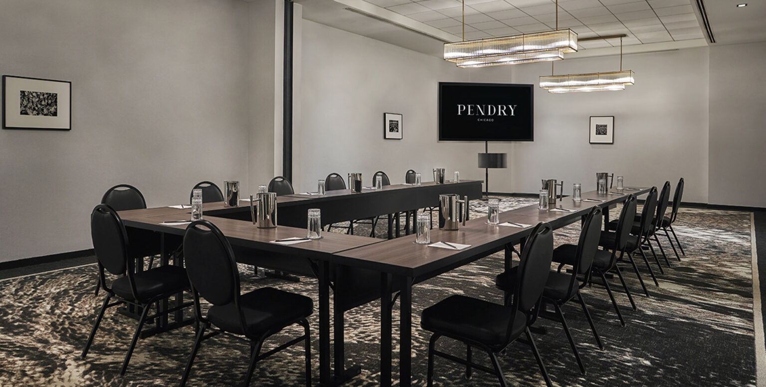 A Chicago conference room in Pendry Chicago