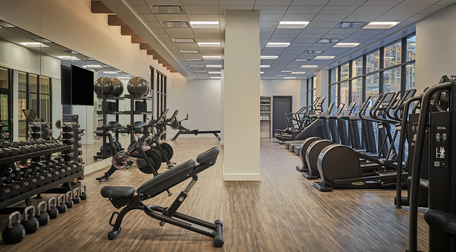 Fitness Center at luxury Park City ski hotel, Pendry Park City