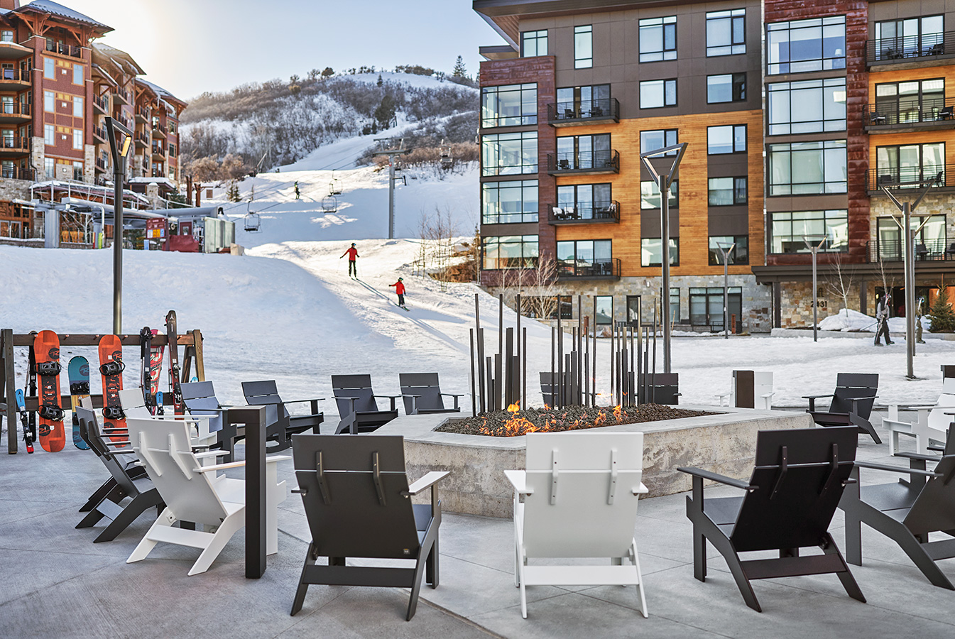 Ski Beach at at Pendry Park City, luxury hotel in Park City, Utah
