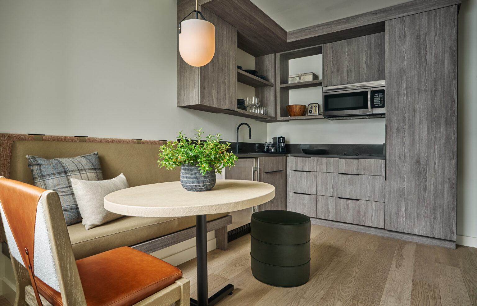 The view of a kitchen