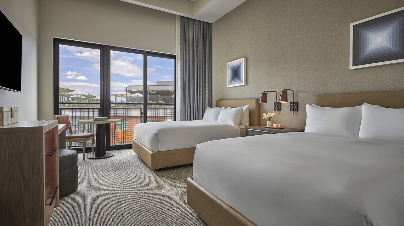 A double queen room at Pendry Park City