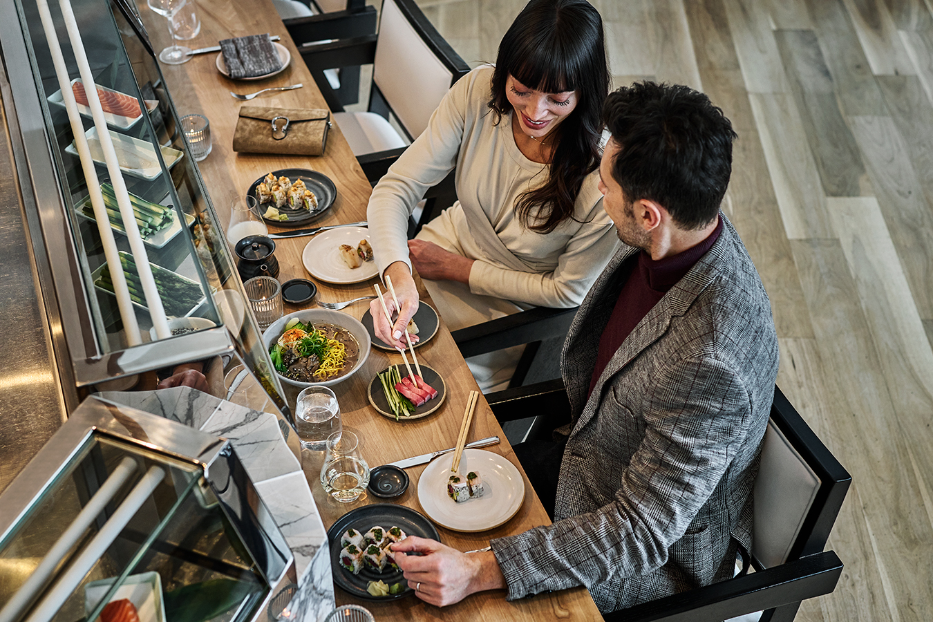 Couple dining at KITA