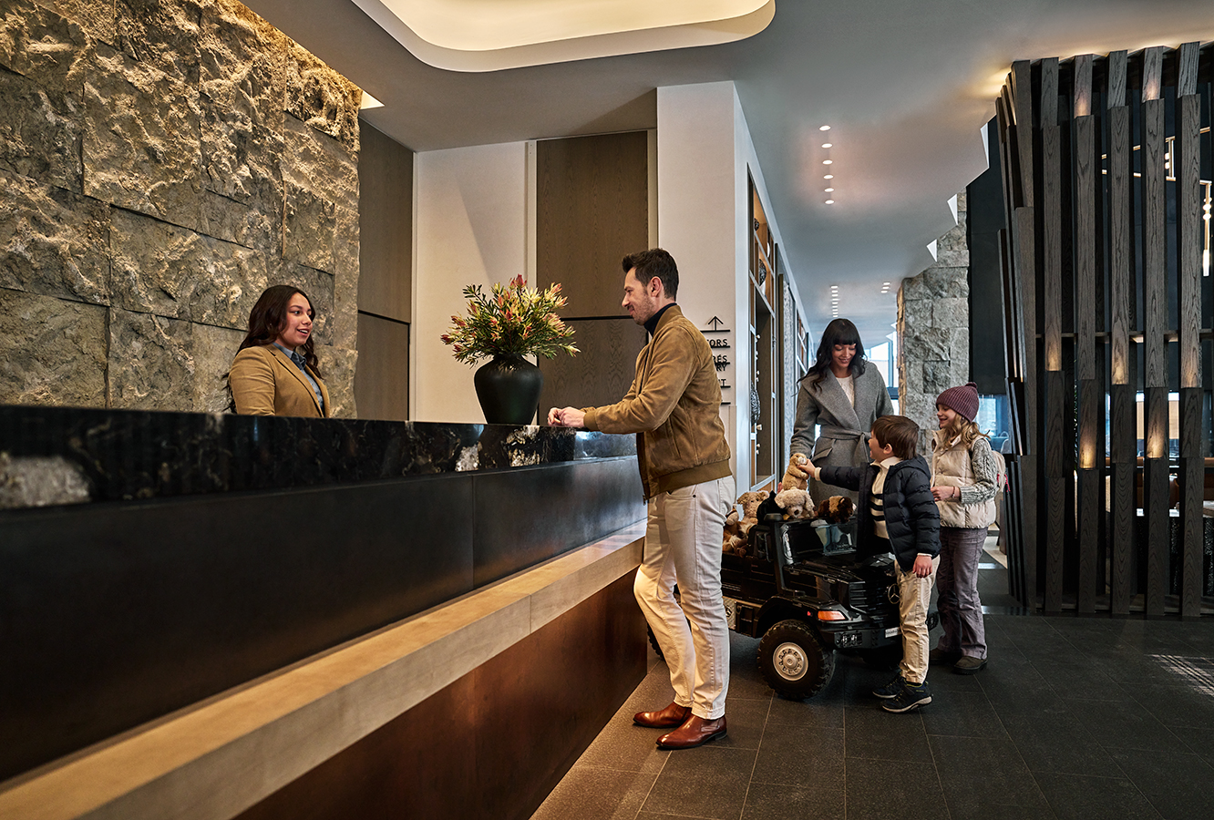 The check-in counter at Pendry Park City
