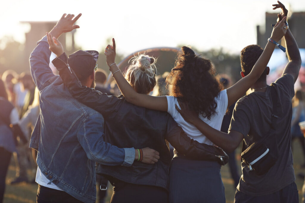 Friends at a concert