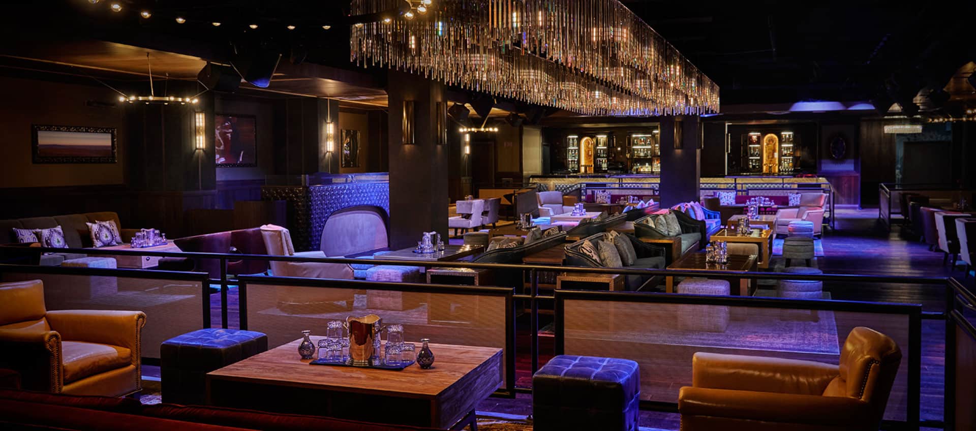 Oxford Social Club interior at night at a luxury Downtown San Diego Hotel, Pendry San Diego