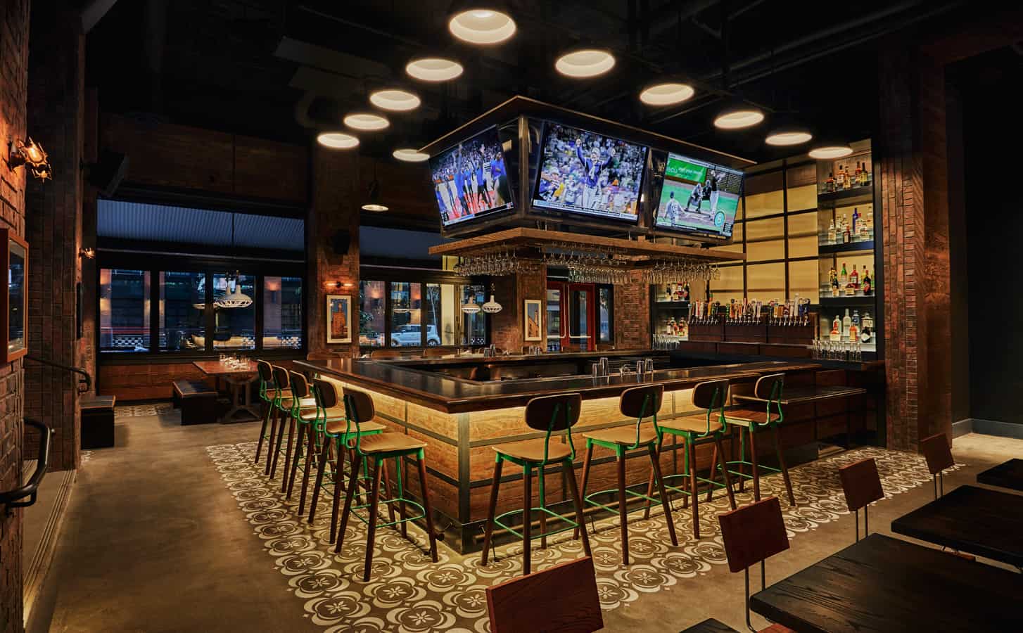 the interior of Nason's Beer Hall, a San Diego bar in a luxury Gaslamp hotel