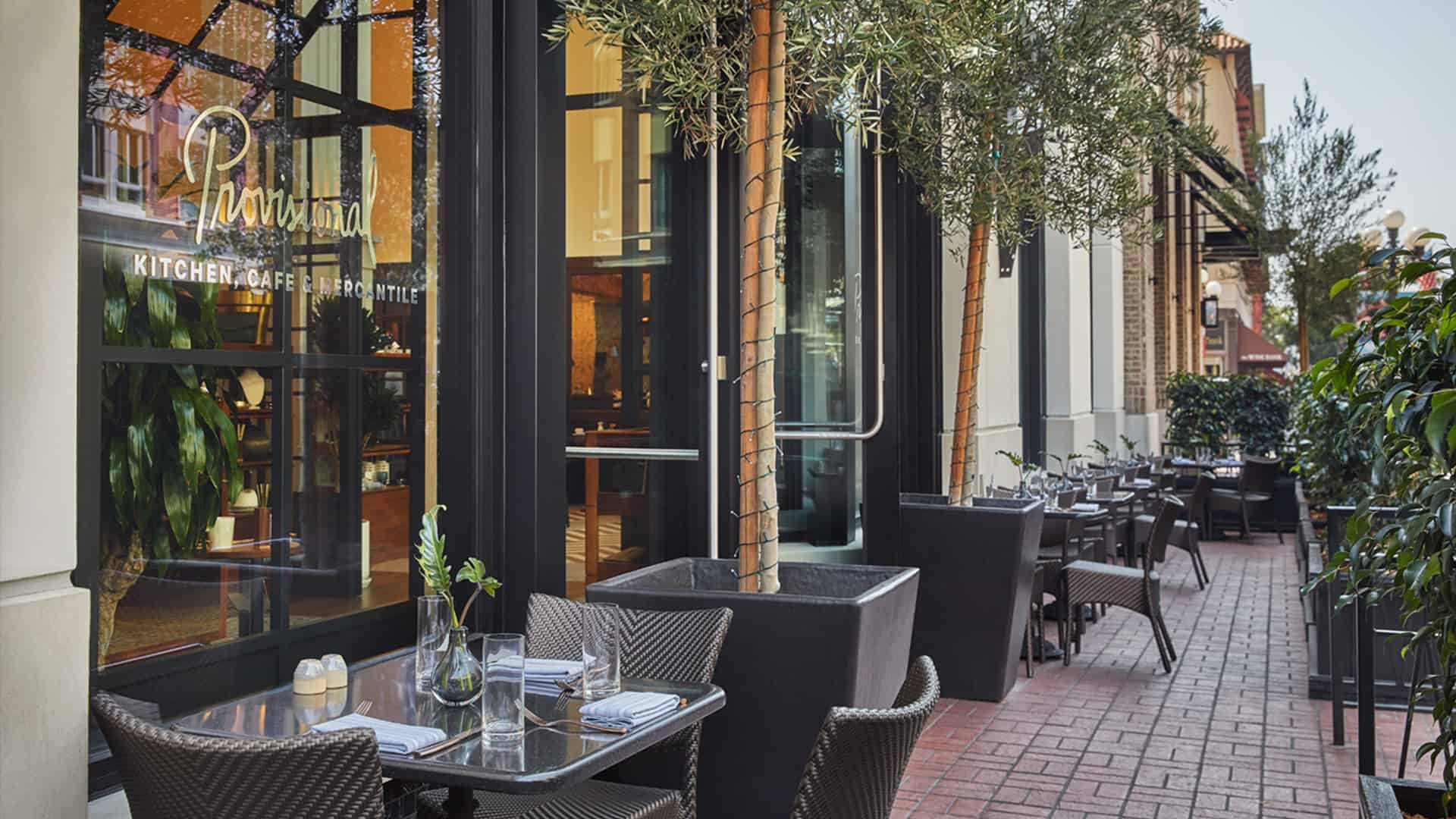 Outdoor seating at Provisional at Pendry San Diego