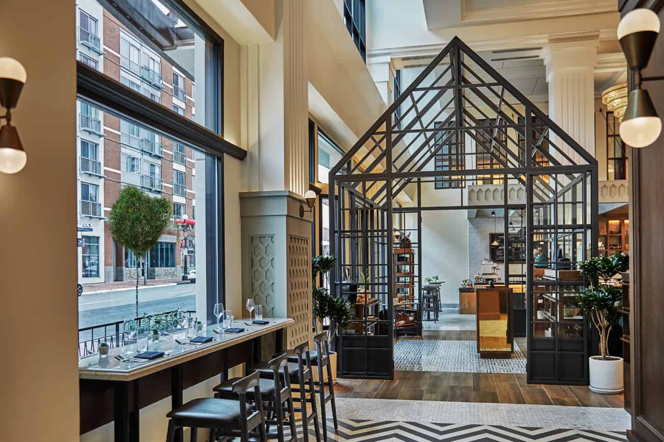 Interior entrance at Provisioinal At Pendry San Diego, a luxury Gaslamp quarter hotel
