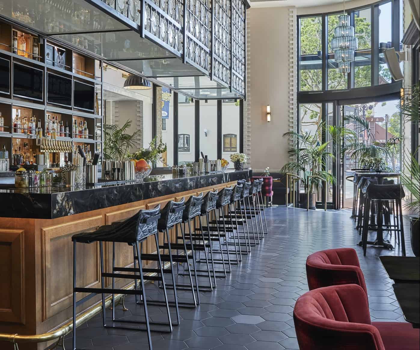 Fifth & Rose interior during the day At Pendry San Diego, a luxury Gaslamp quarter hotel