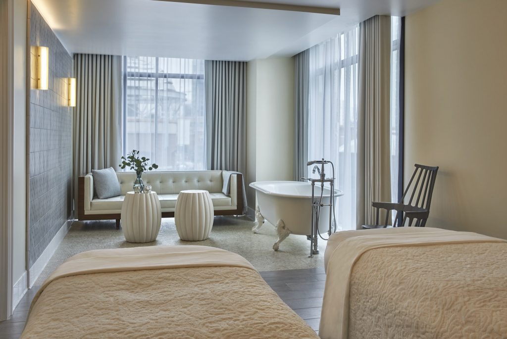 Couples treatment room in Spa Pendry, a luxury spa in downtown San Diego