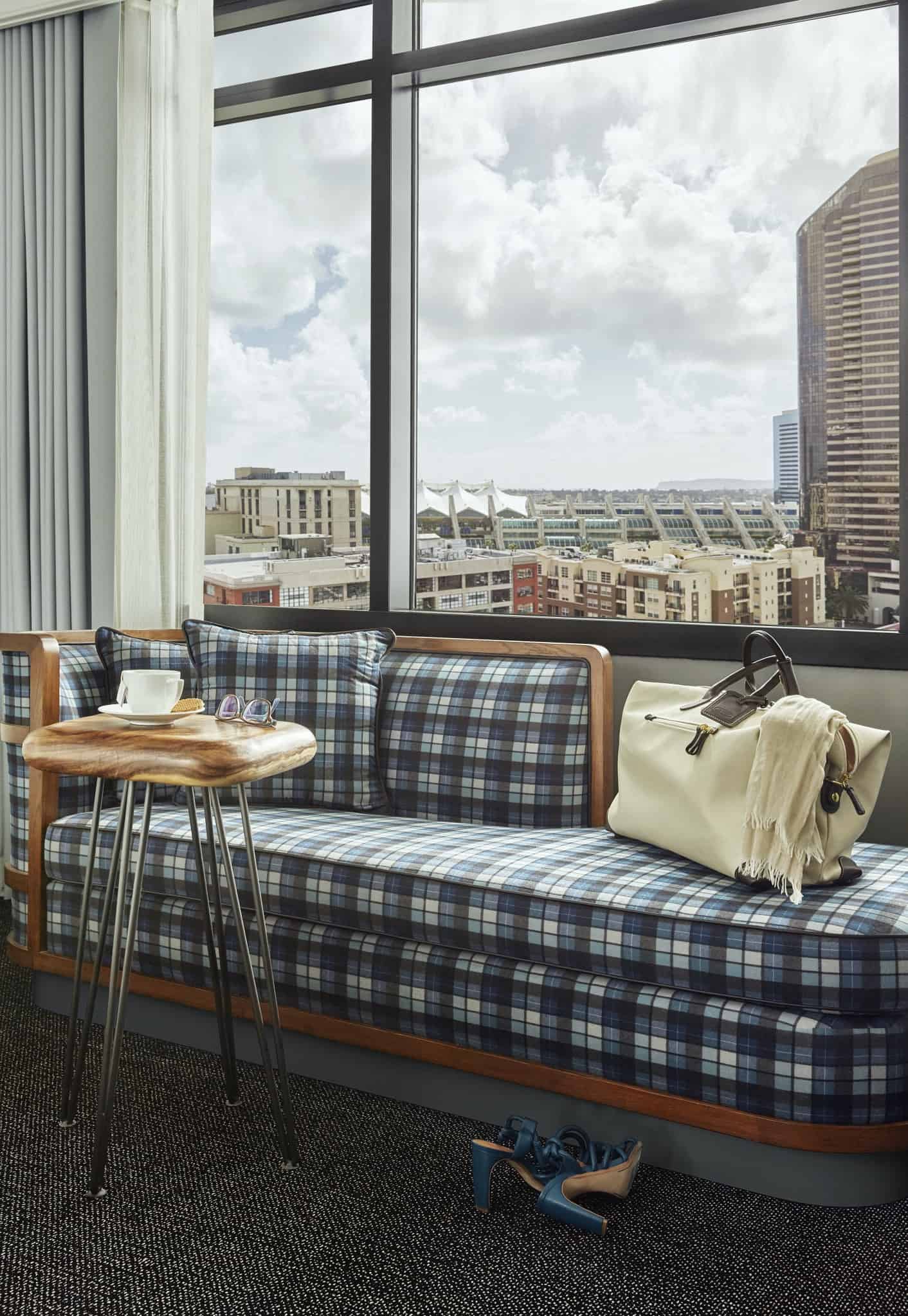 hotel room view in luxury San Diego hotel