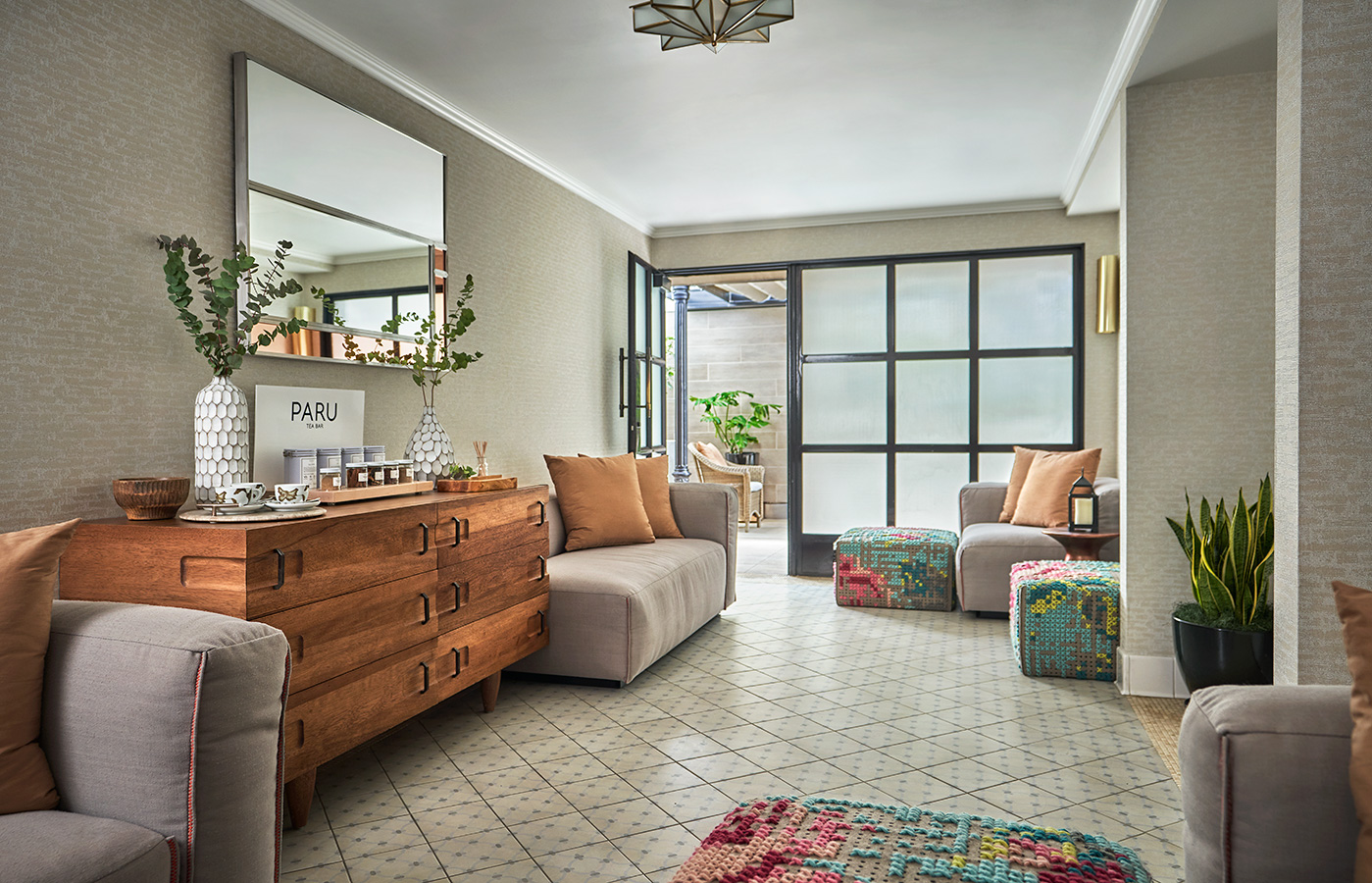 Relaxation room at Spa Pendry, a luxury spa in the Gaslamp Quarter