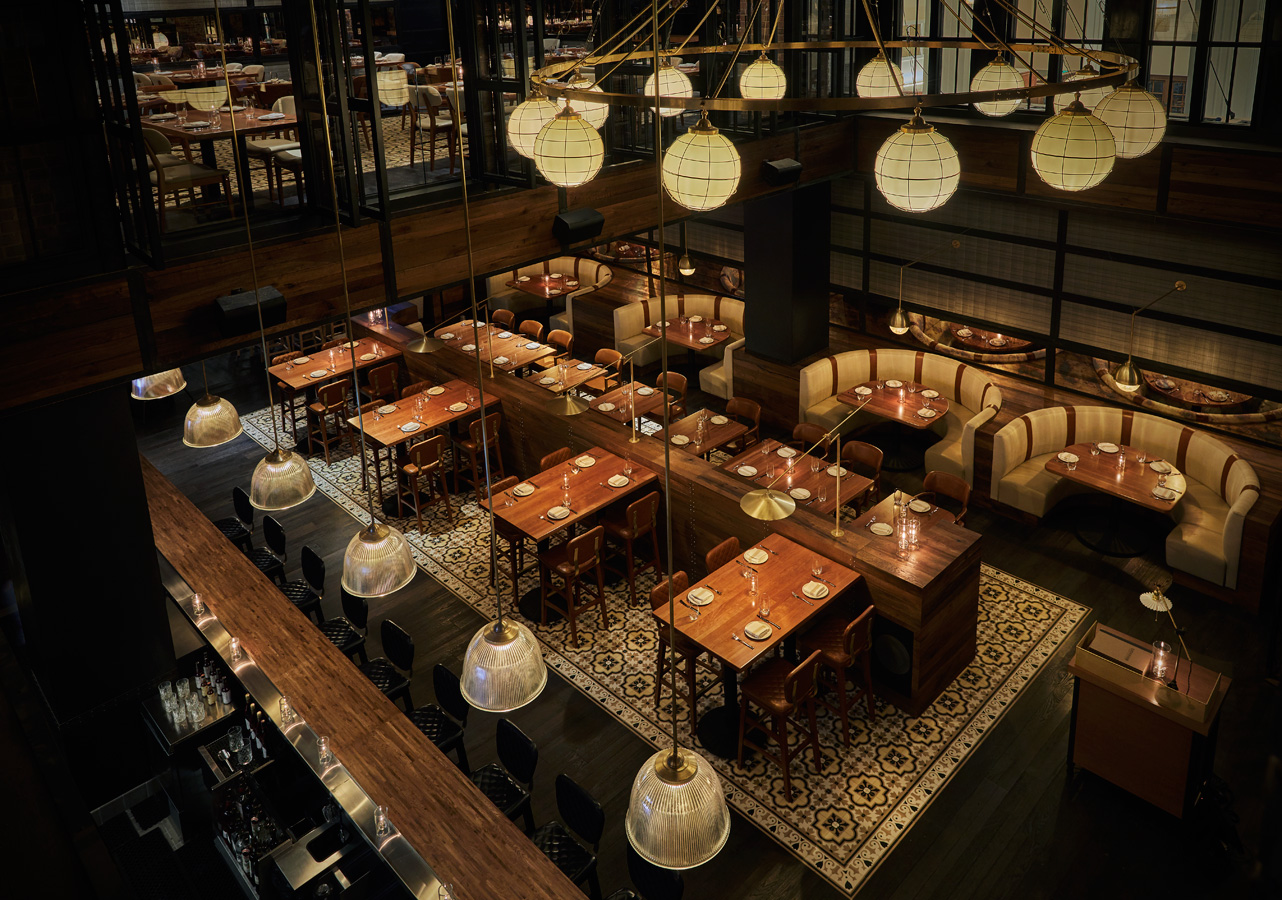 Tables at Lionfish restaurant at Pendry San Diego