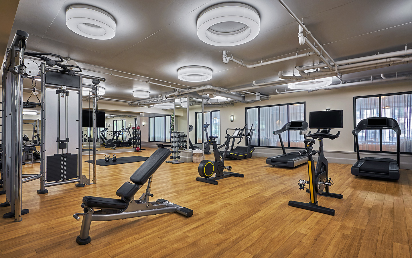 View of the gym at Pendry San Diego