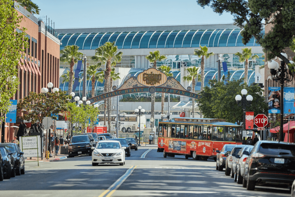 View of Gaslamp district