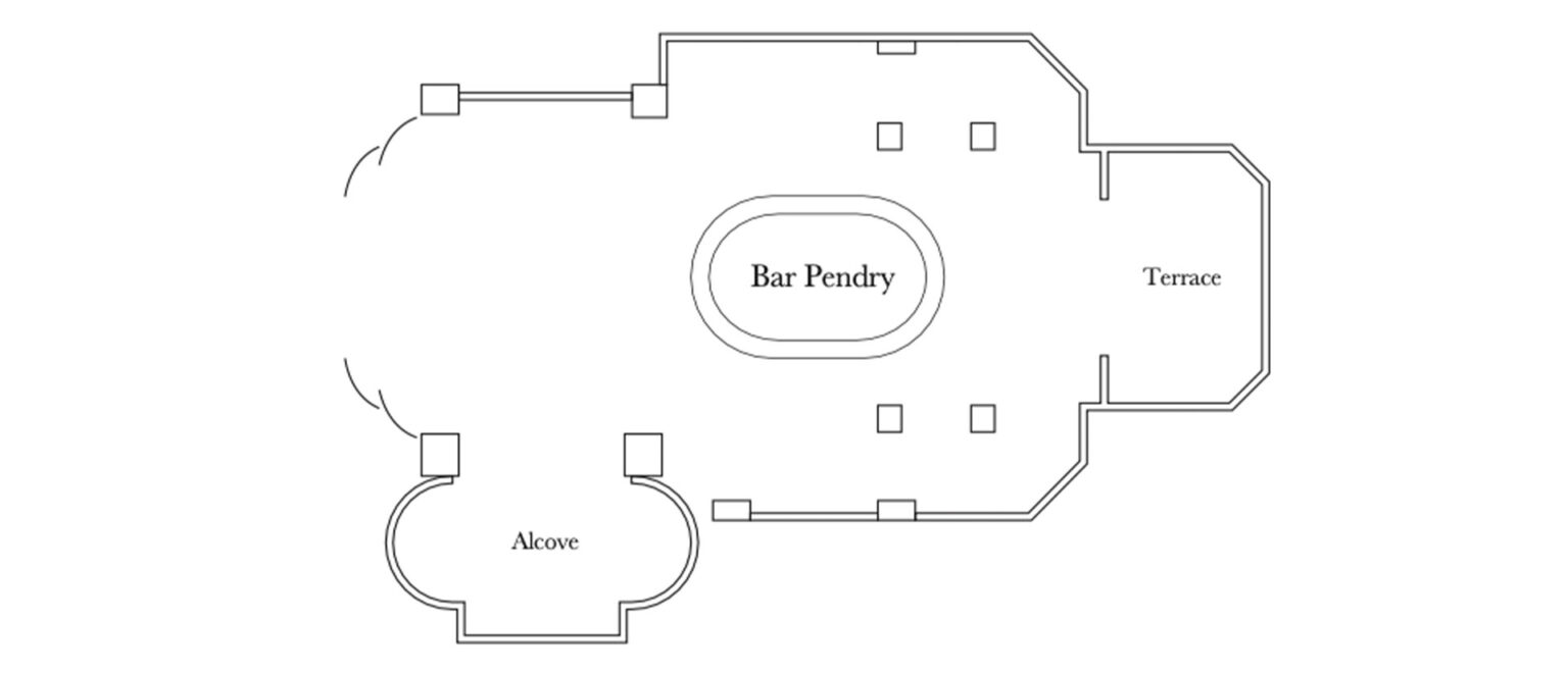 Pendry Newport Beach Bar Pendry floorplan.