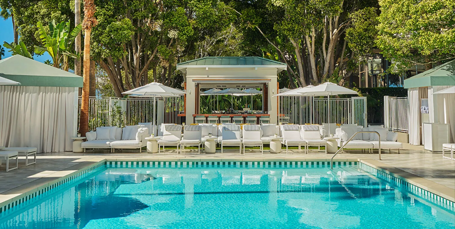 Daybeds by the Pendry Newport Beach pool