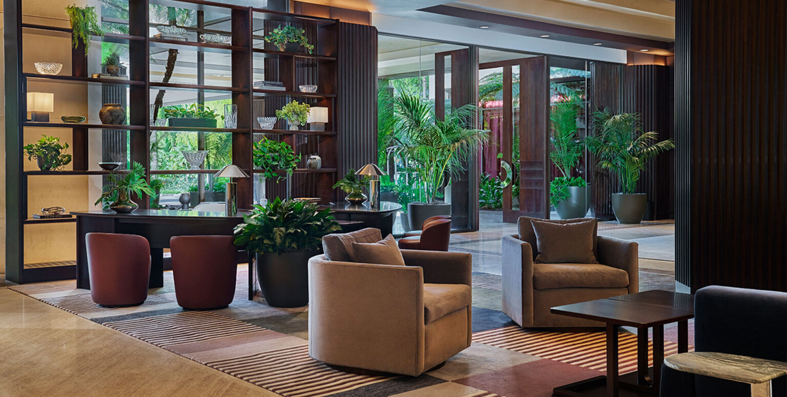 Chairs inside of Pendry Newport Beach&rsquo;s lobby