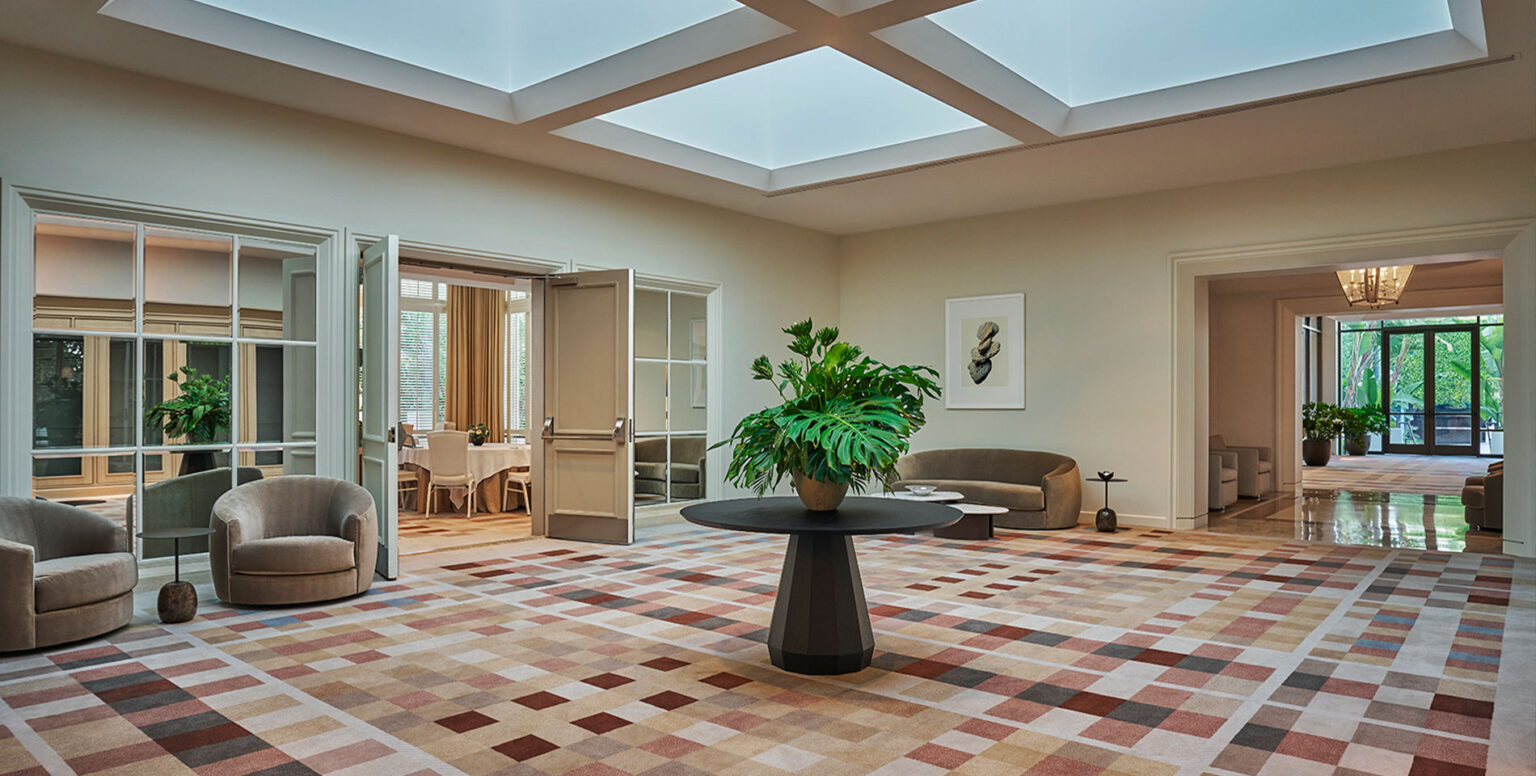 A pre-function room at Pendry Newport Beach