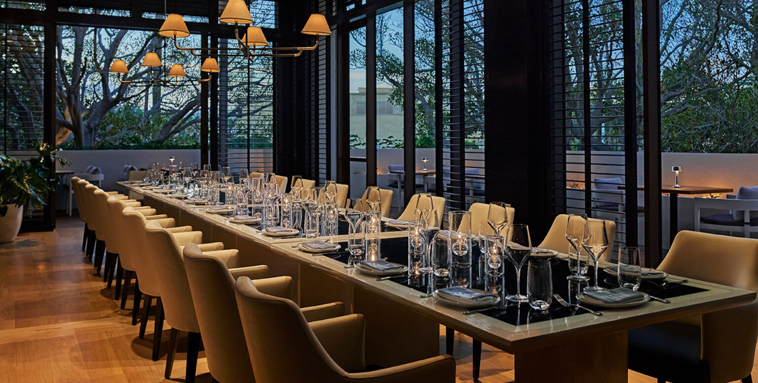 A private dining room in Newport Beach