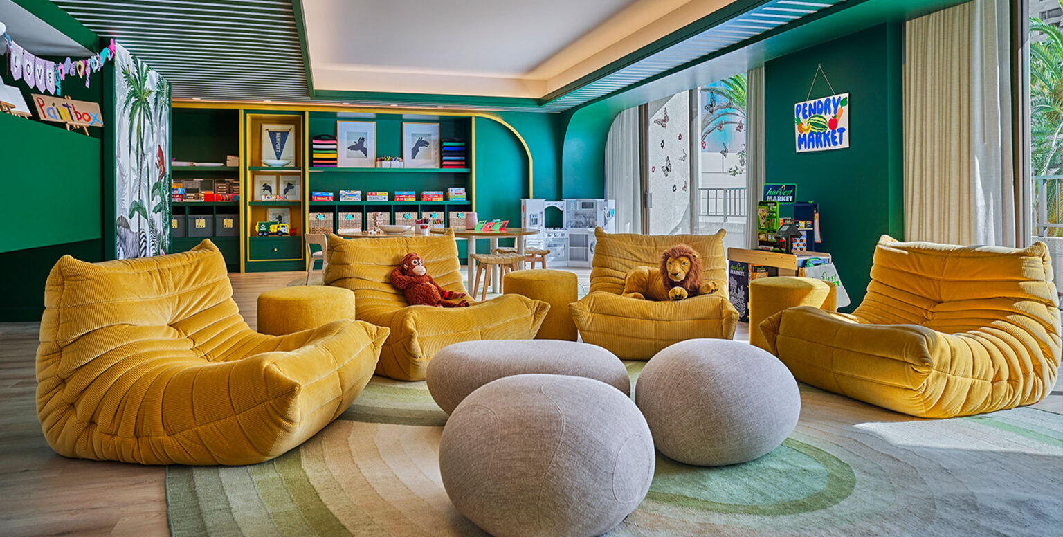 A playroom for children at Pendry Newport Beach resort