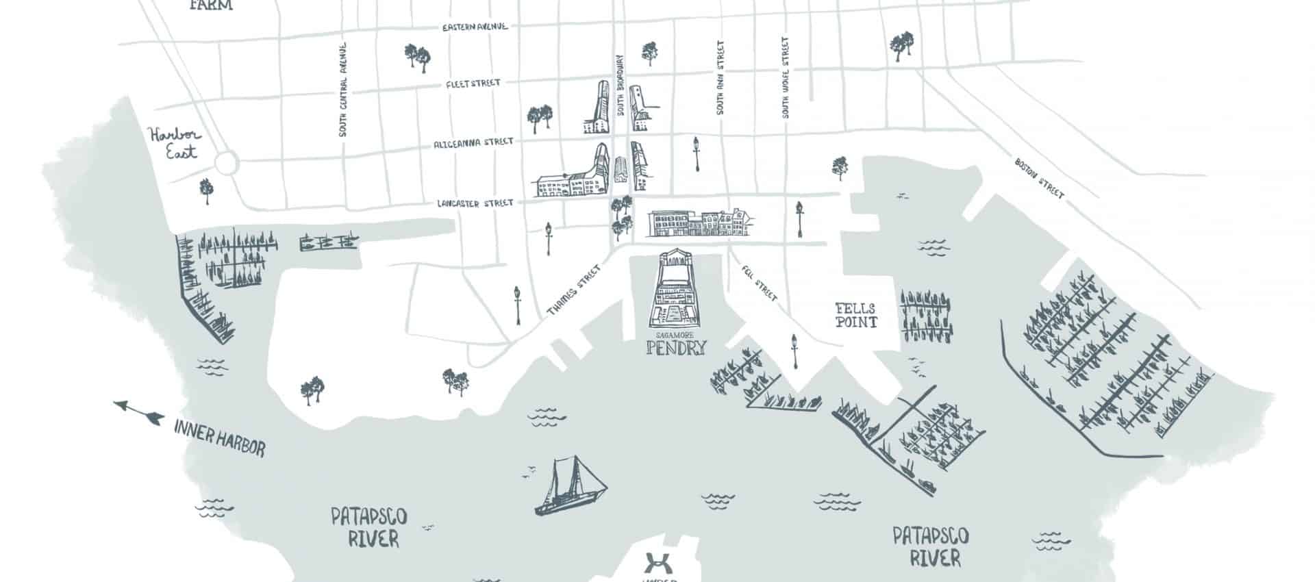 Map Of Fells Point Baltimore Fell's Point Baltimore Neighborhood Attractions | Sagamore Pendry Baltimore