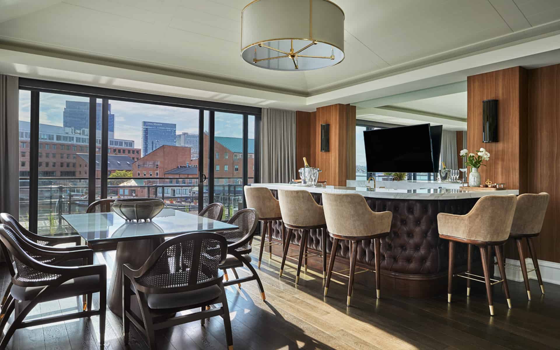 Presidential Suite living room at a luxury Baltimore hotel