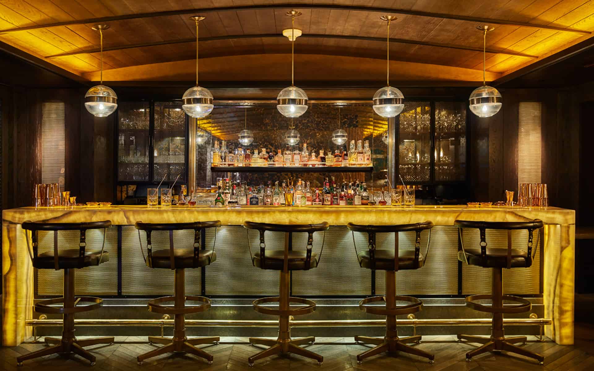 Cannon Room bar interior, located within Pendry hotel