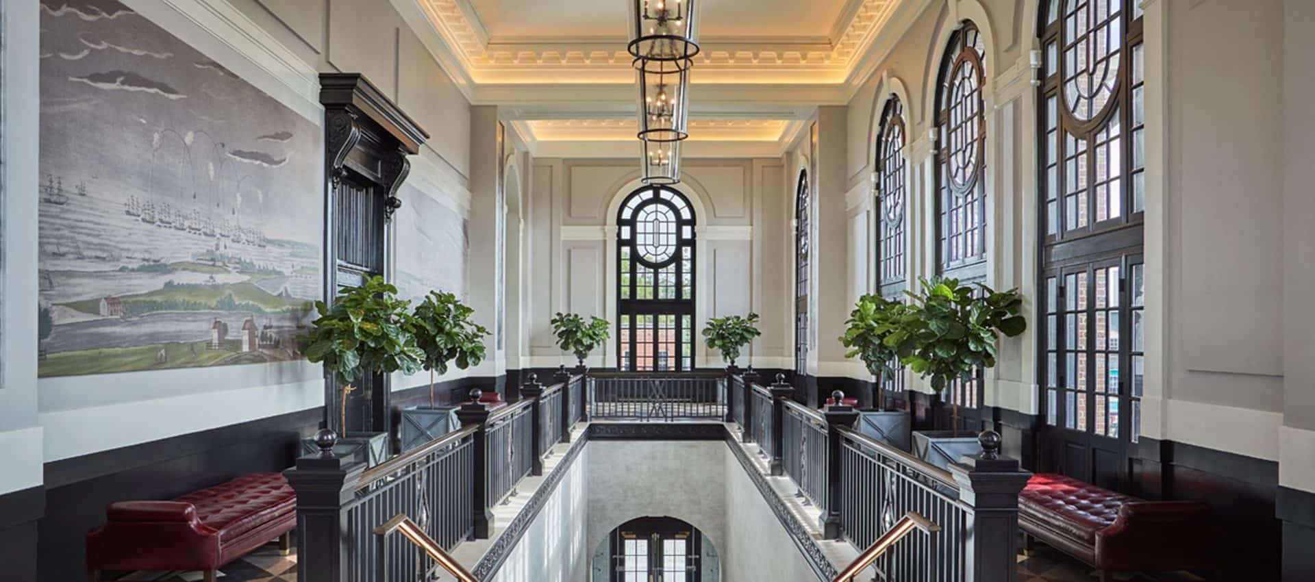View down the grand staircase