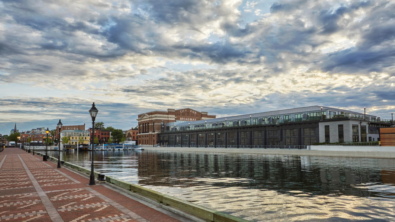 The harbor front at Fells Point hotel, Pendry Baltimore.