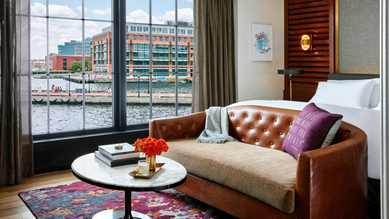 A room at Pendry Baltimore hotel.
