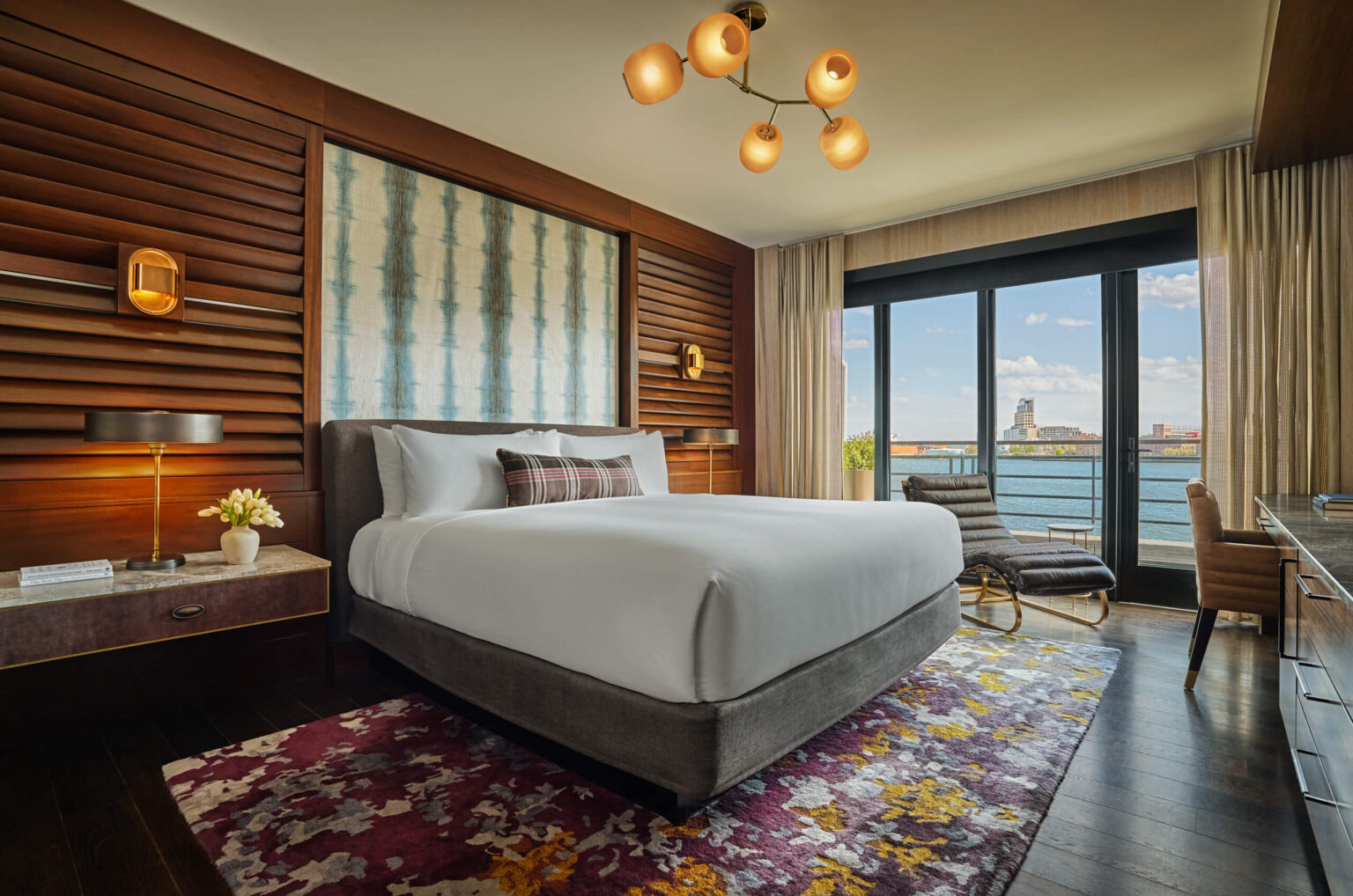 A room interior at Pendry Baltimore hotel.