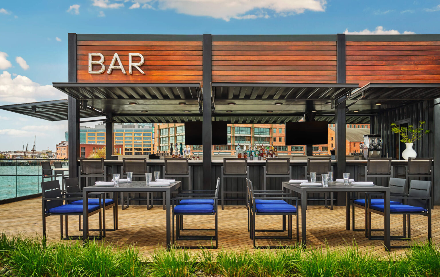 The pool bar.