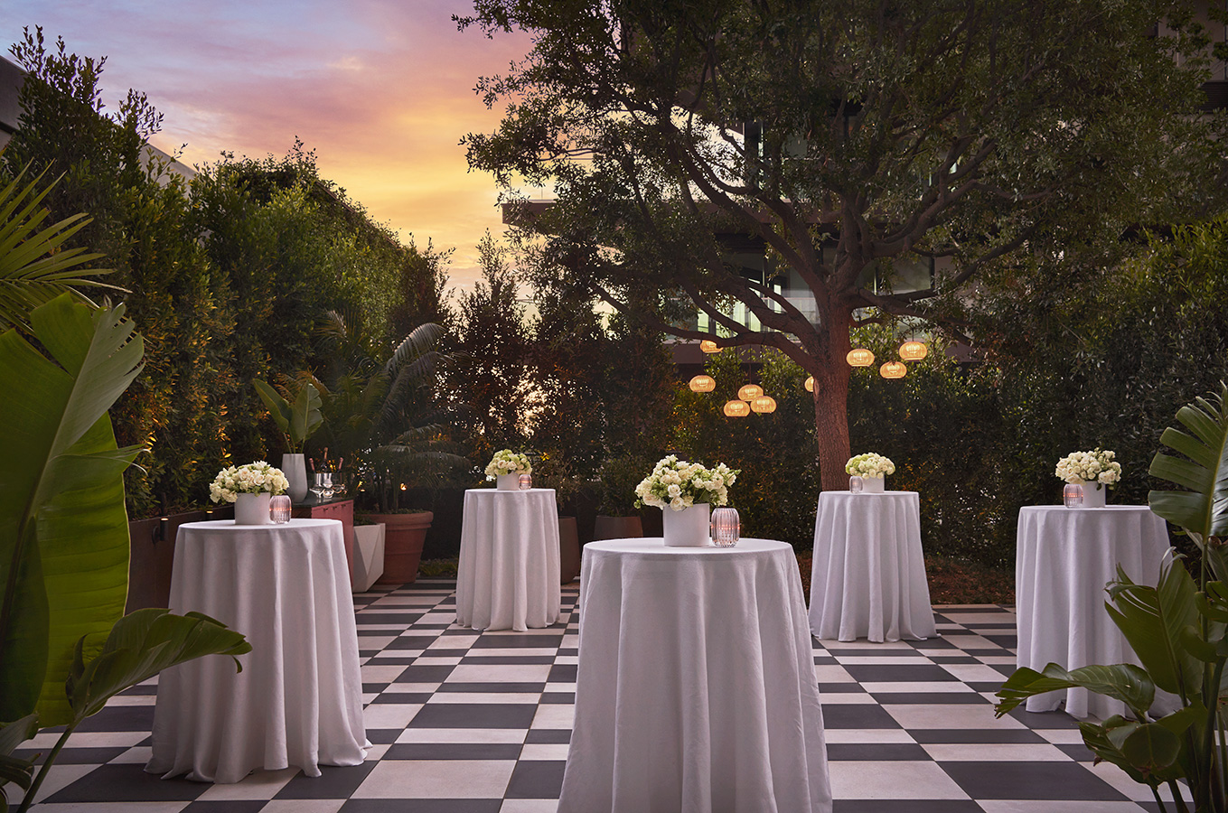 Garden Terrace, an outdoor events venue at Pendry West Hollywood, a luxury weho hotel