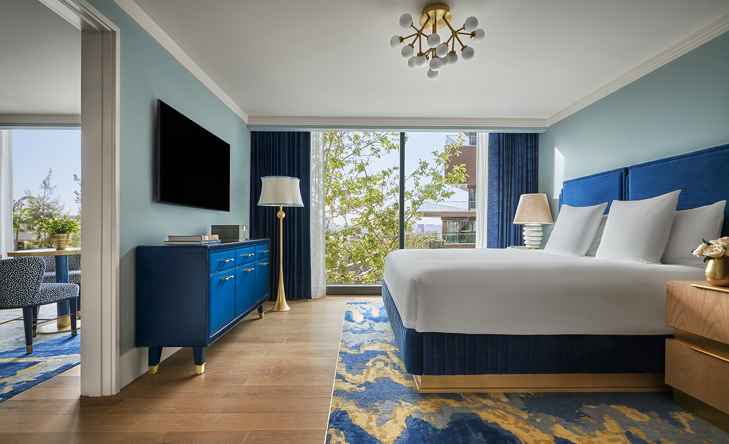 Piazza One Bedroom Suite at Pendry West Hollywood, a luxury weho hotel