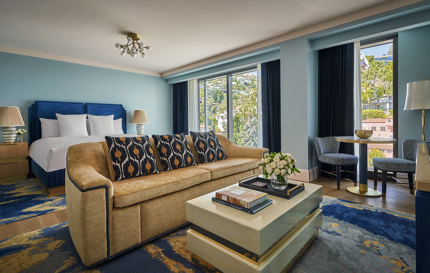 Studio Suite at Pendry West Hollywood, a boutique hotel on Sunset Boulevard