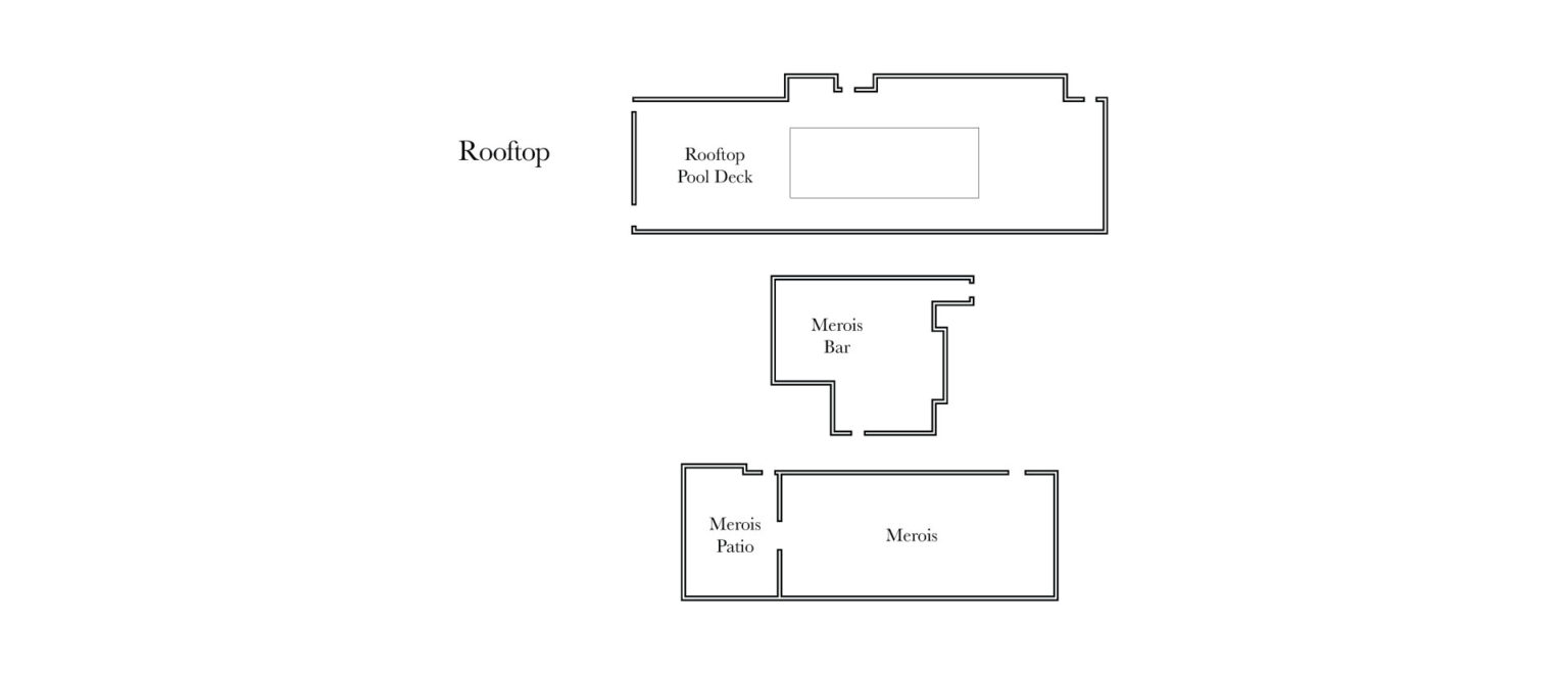 Floorplan of Rooftop Level at Pendry West Hollywood
