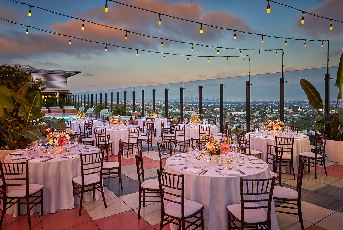 The Rooftop Sunset Dinner Reception