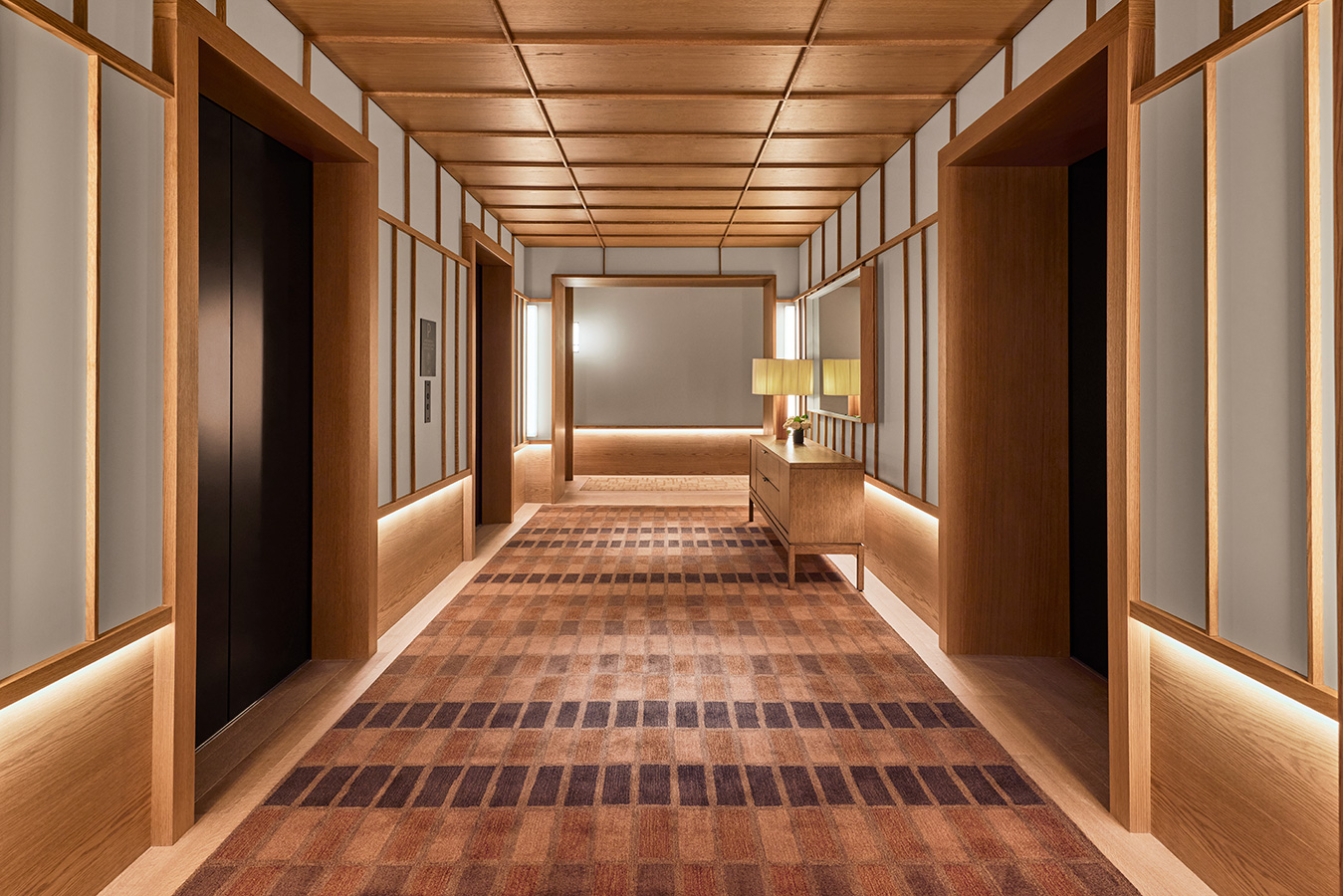 elevator landing hallway view at PMW