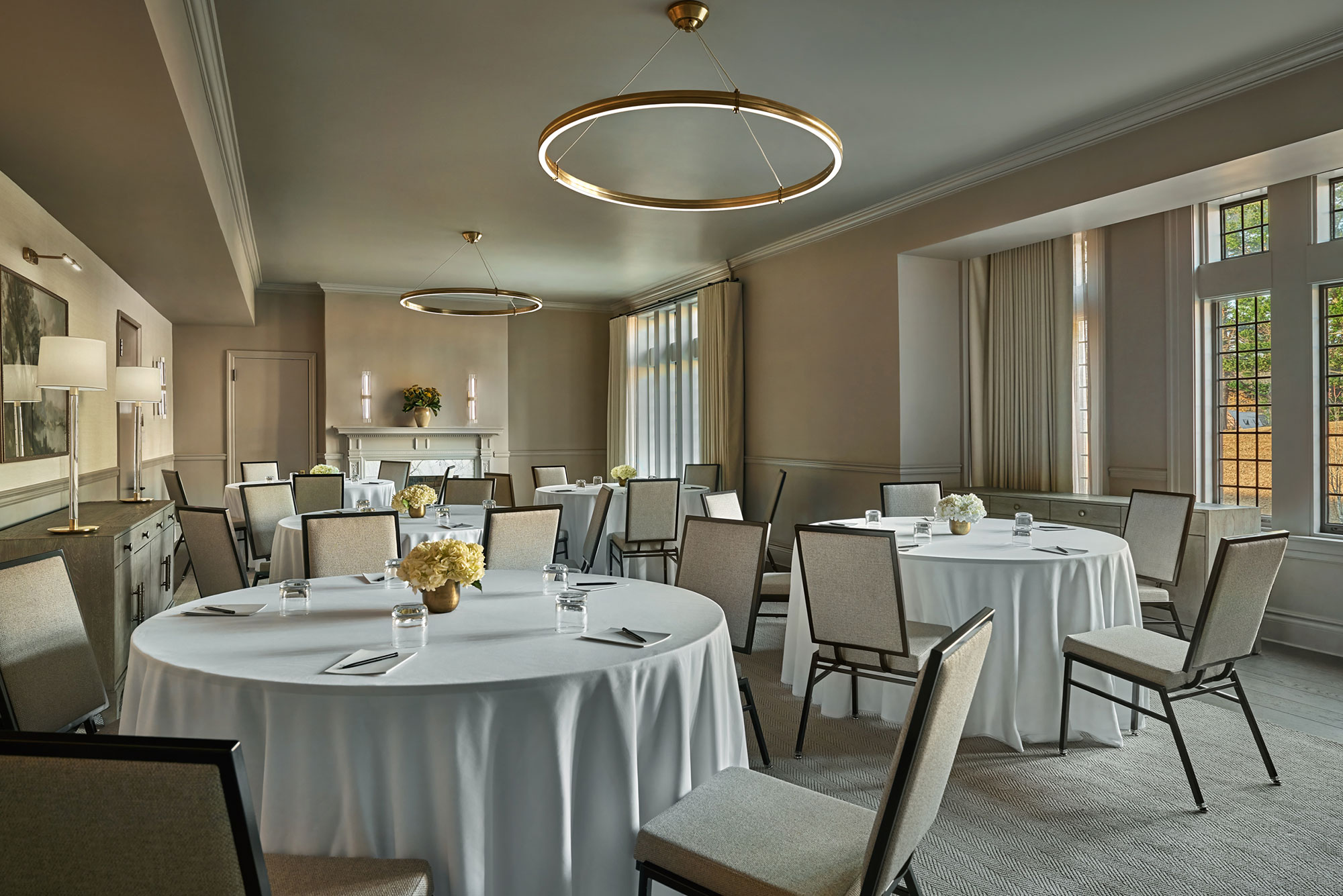 Persimmon room at Pendry Natirar set up for an event.