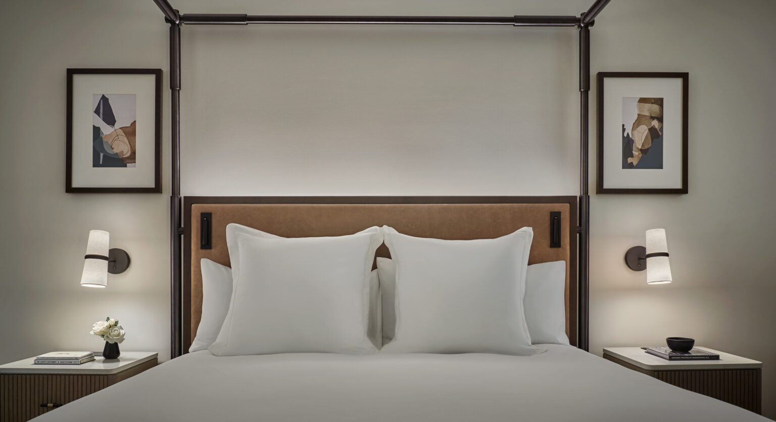 Bed in Pendry DC guest room