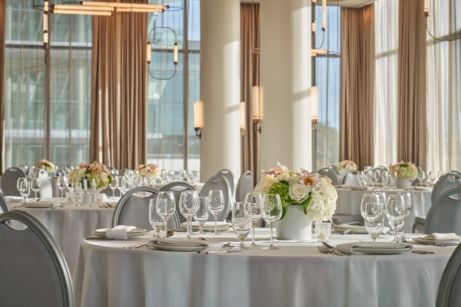 Ballroom social set up for special events on The Wharf