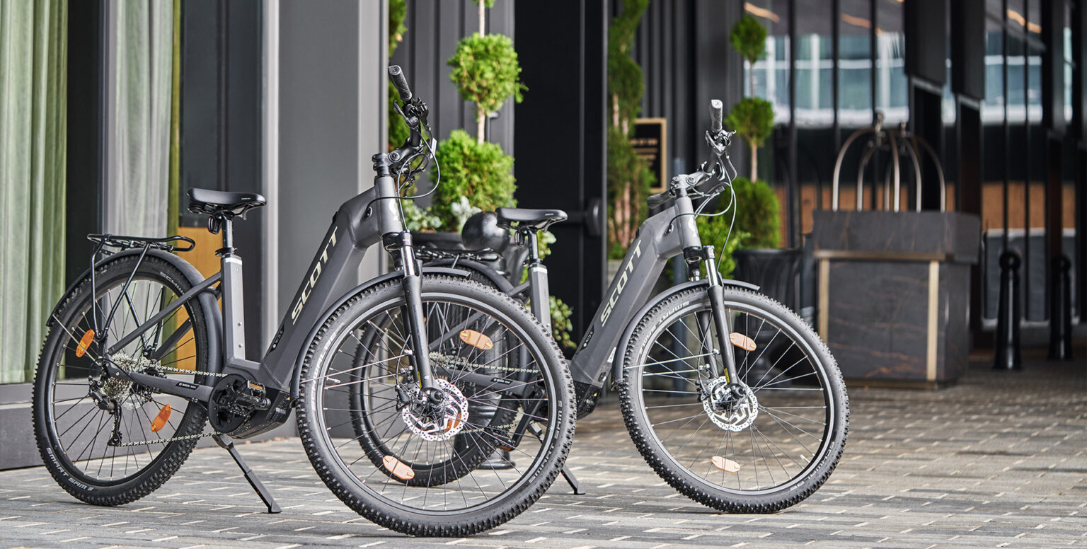Two bikes outside of Pendry Washington DC &ndash; The Wharf